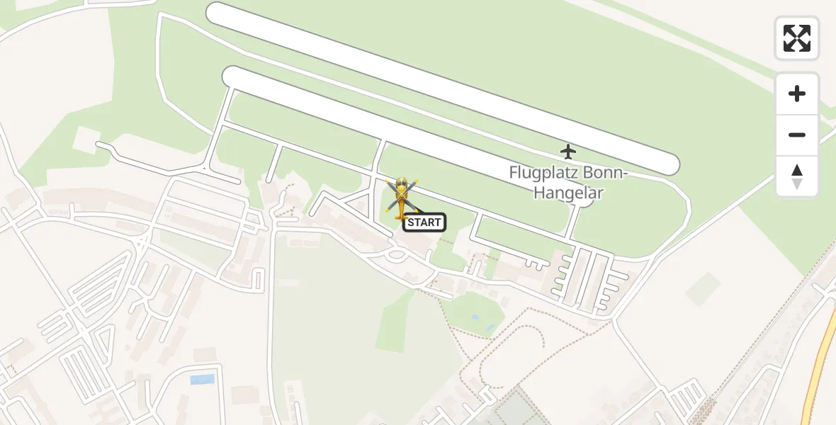 Vluchtroute Traumahelikopter Sankt Augustin - Sankt Augustin, 12 december 2024, 10:47
