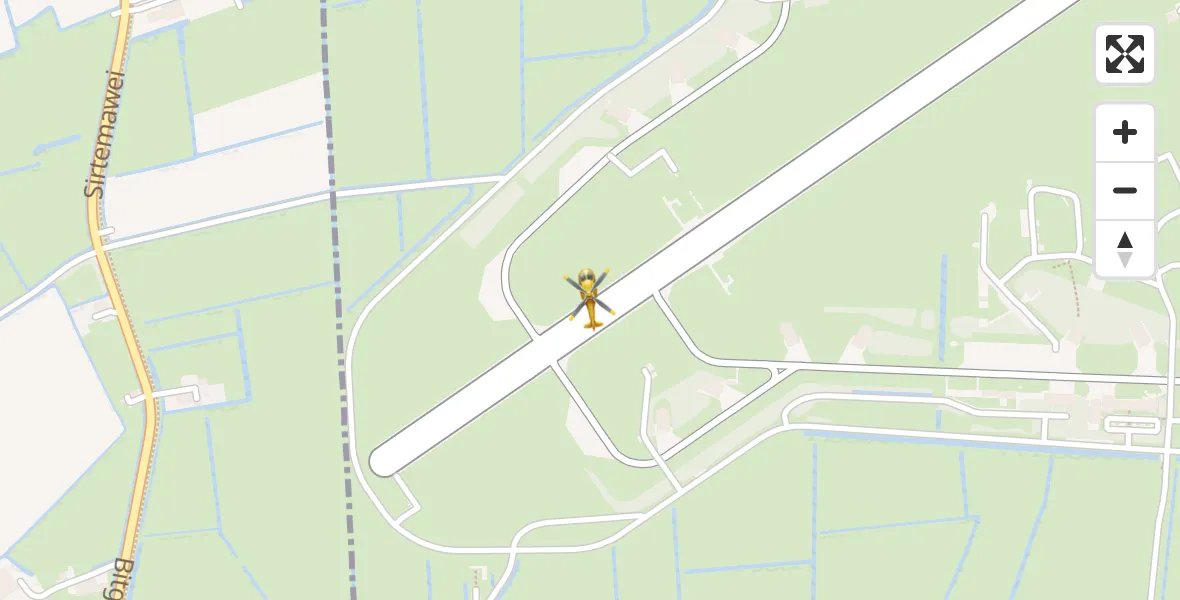 Vluchtroute Ambulancehelikopter Leeuwarden - Leeuwarden, 12 december 2024, 11:40