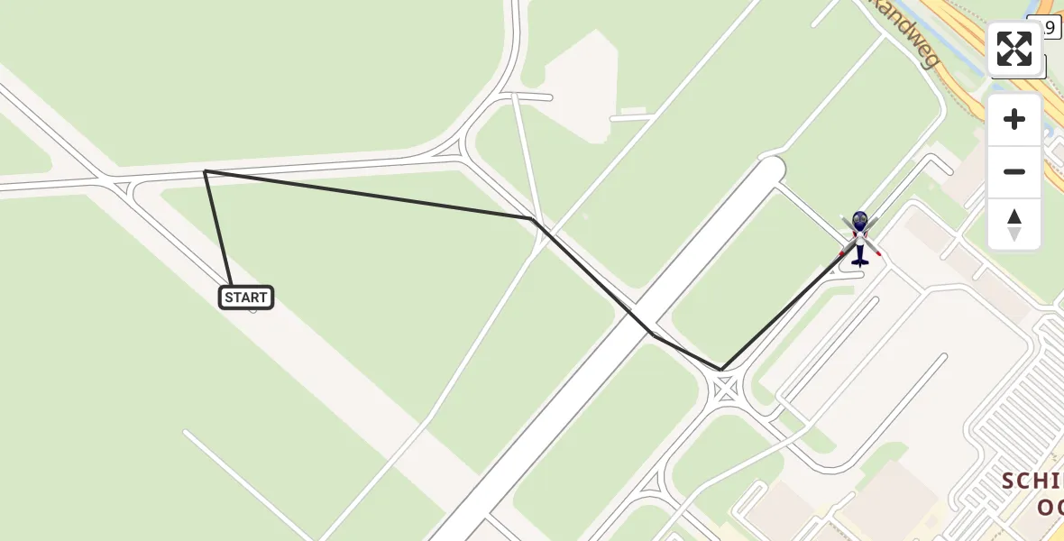 Vluchtroute Politiehelikopter Schiphol - Schiphol, 12 december 2024, 12:53