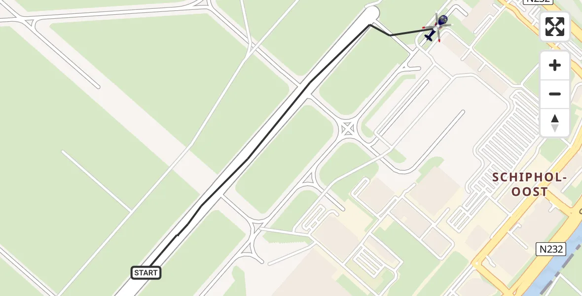 Vluchtroute Politiehelikopter Schiphol - Schiphol, 12 december 2024, 14:56
