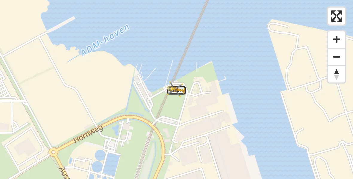 Vluchtroute Traumahelikopter van Amsterdam Heliport naar Amsterdam Heliport