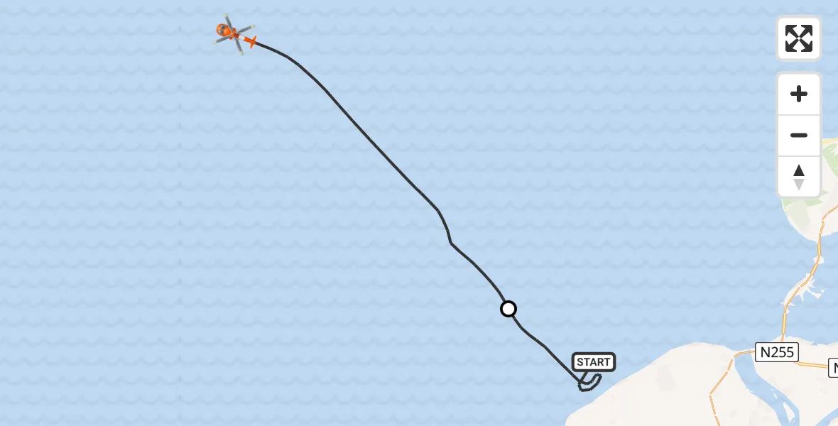 Vluchtroute Kustwachthelikopter Vlissingen - , 14 december 2024, 10:05