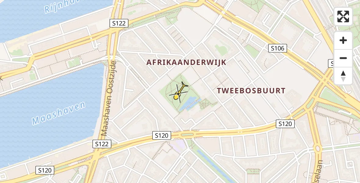 Routekaart van de vlucht: Lifeliner 2 naar Rotterdam