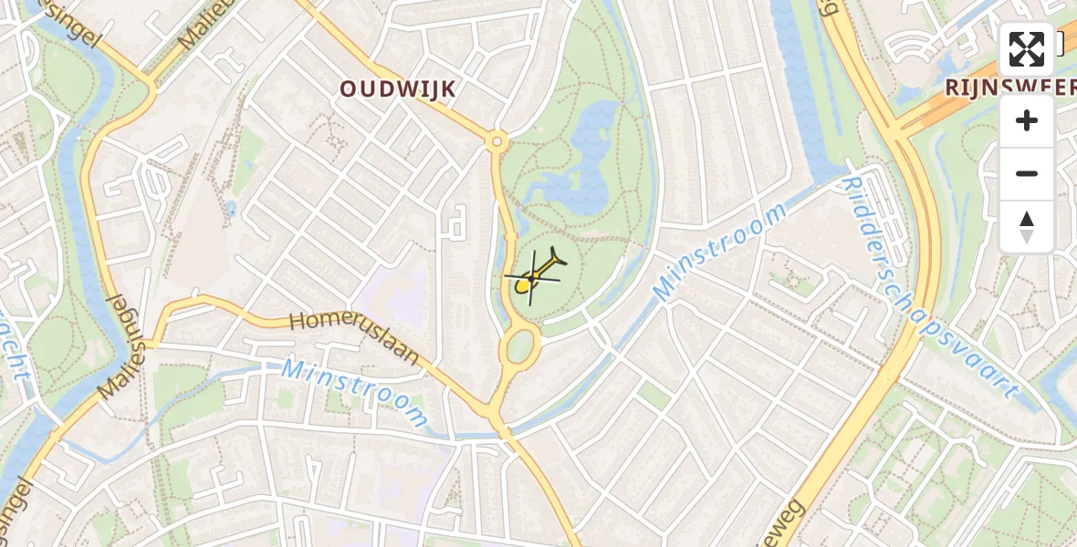 Routekaart van de vlucht: Lifeliner 1 naar Utrecht