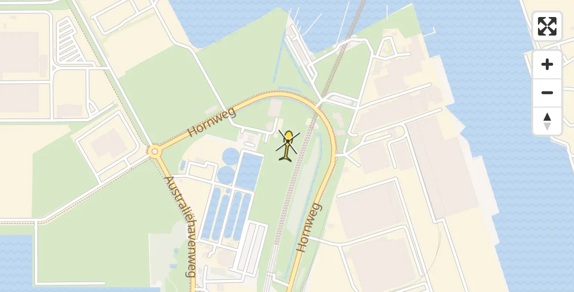 Routekaart van de vlucht: Lifeliner 1 naar Amsterdam Heliport