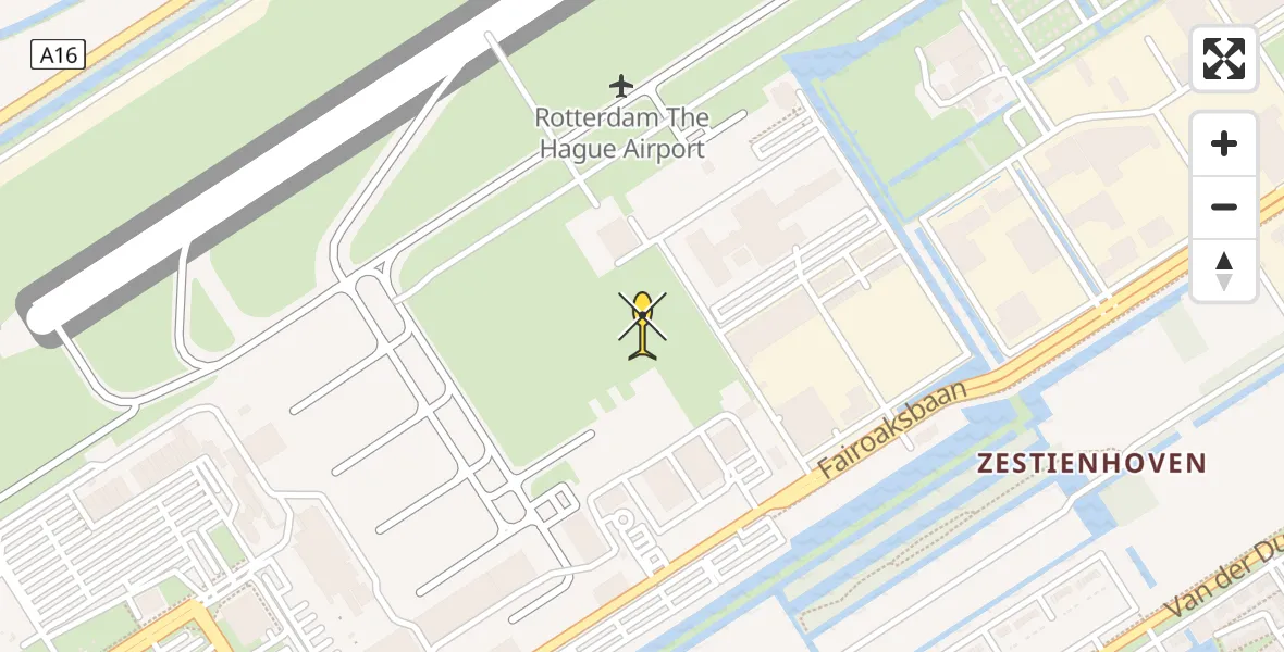 Routekaart van de vlucht: Lifeliner 1 naar Rotterdam The Hague Airport