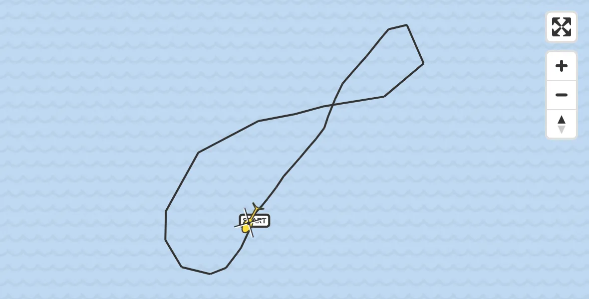 Routekaart van de vlucht: Kustwachthelikopter naar 