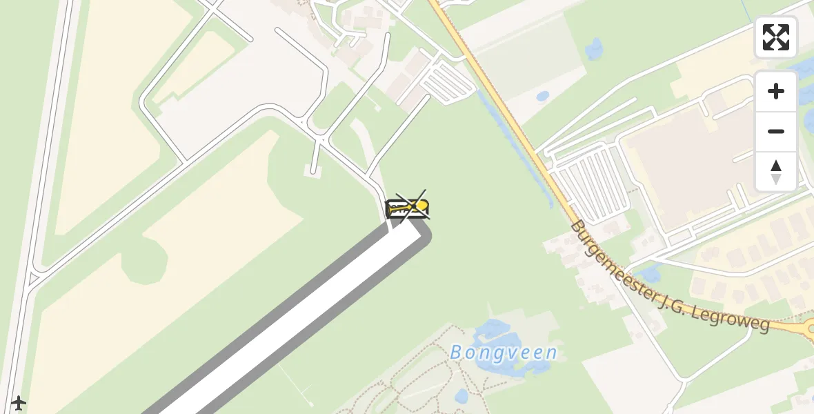 Routekaart van de vlucht: Ambulancehelikopter naar Groningen Airport Eelde, Machlaan