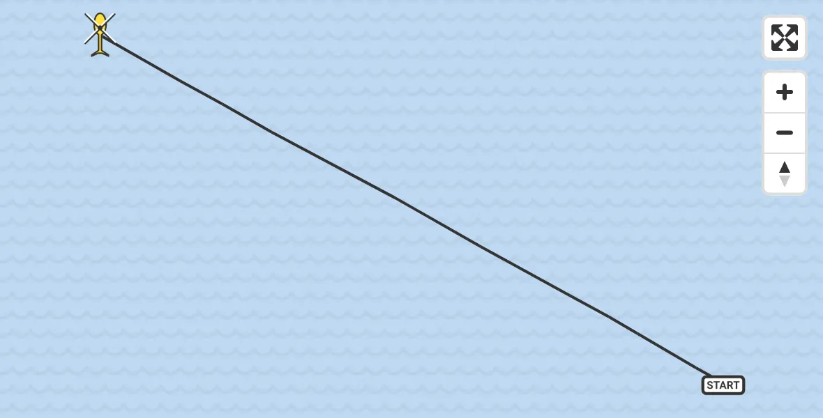 Routekaart van de vlucht: Kustwachthelikopter naar 