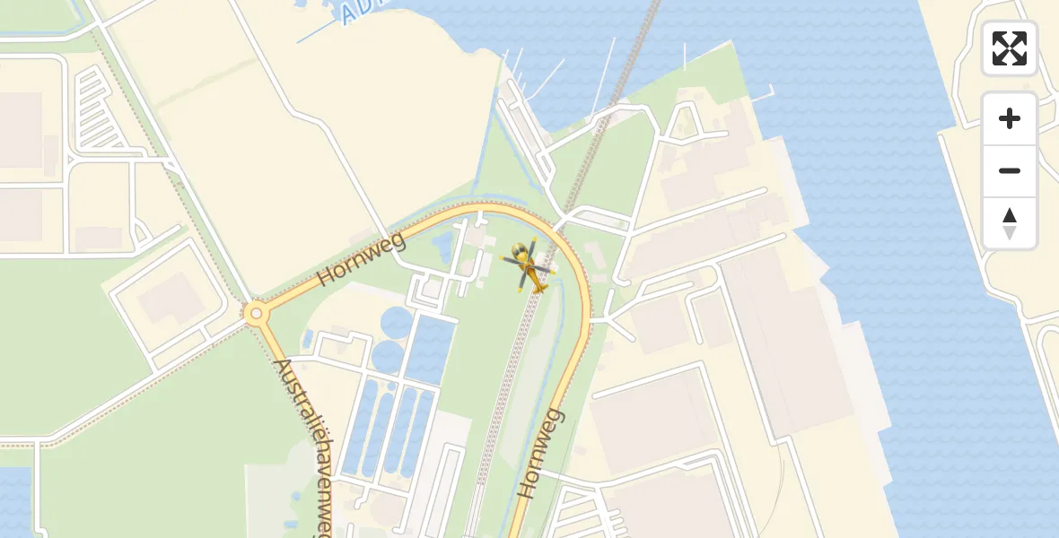 Vluchtroute Traumahelikopter van Amsterdam Heliport naar Amsterdam Heliport