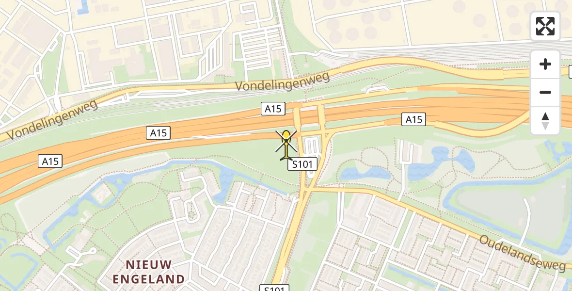 Routekaart van de vlucht: Lifeliner 2 naar Hoogvliet