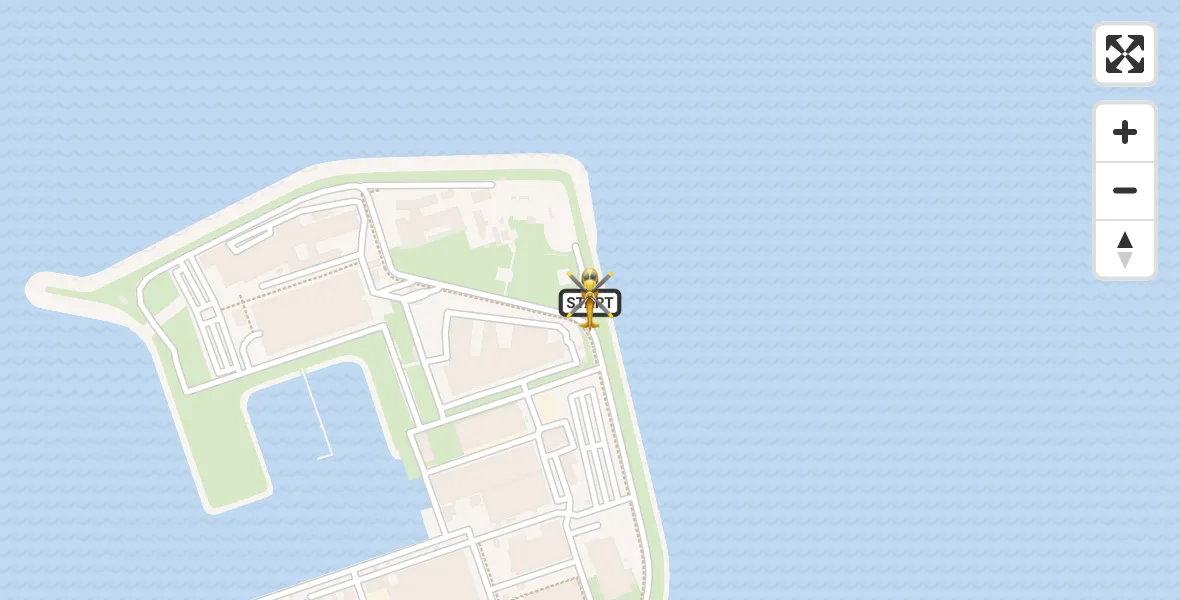 Vluchtroute Ambulancehelikopter Den Helder - Den Helder, 01 januari 2025, 11:31