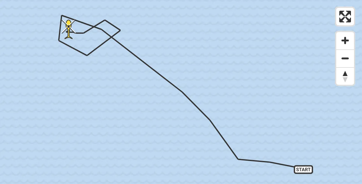 Routekaart van de vlucht: Kustwachthelikopter naar 