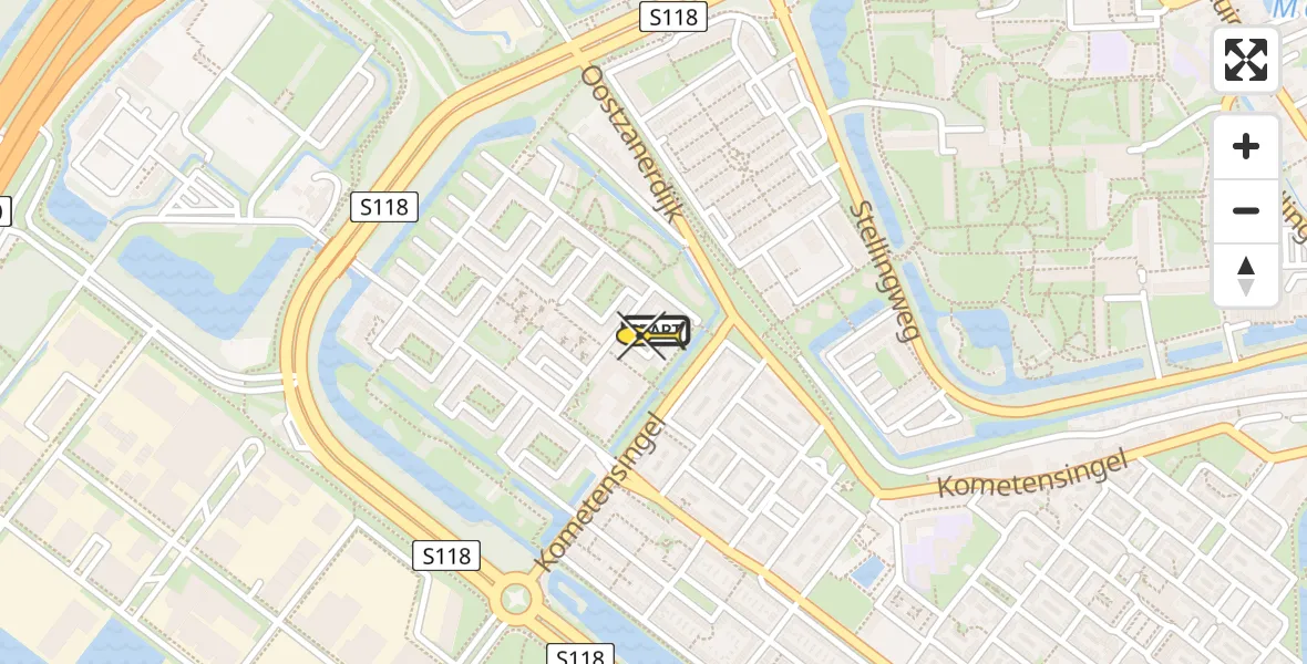 Routekaart van de vlucht: Lifeliner 1 naar Amsterdam, Dolfijnhof