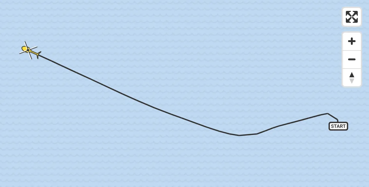 Routekaart van de vlucht: Kustwachthelikopter naar 