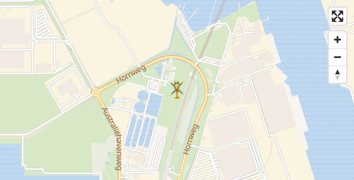 Vluchtroute Traumahelikopter van Amsterdam Heliport naar Amsterdam Heliport