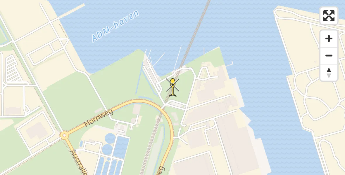 Routekaart van de vlucht: Lifeliner 1 naar Amsterdam Heliport