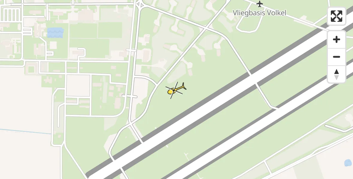 Routekaart van de vlucht: Lifeliner 3 naar Vliegbasis Volkel