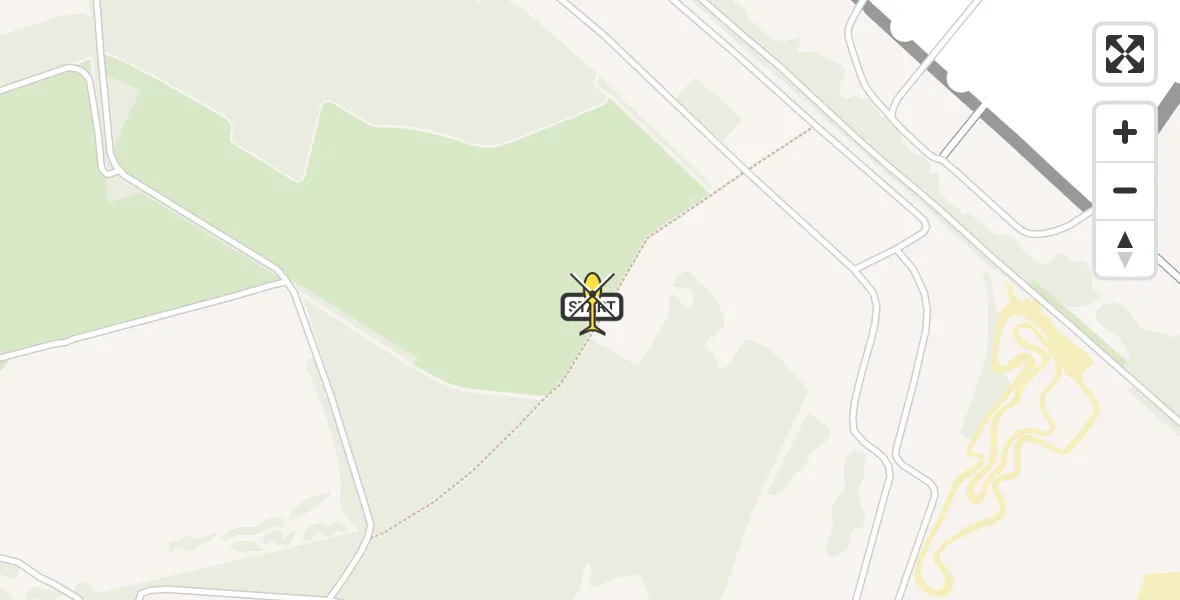 Routekaart van de vlucht: Politiehelikopter naar Arnhem, West Vrijlandweg