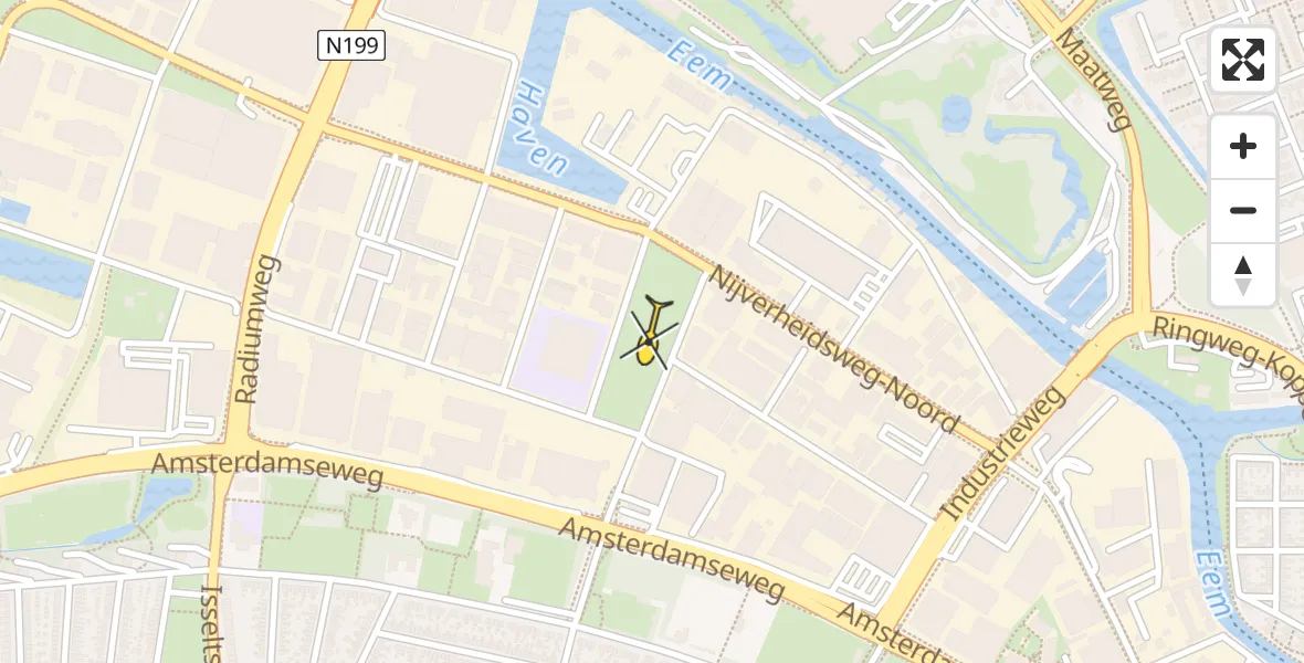 Routekaart van de vlucht: Lifeliner 1 naar Amersfoort