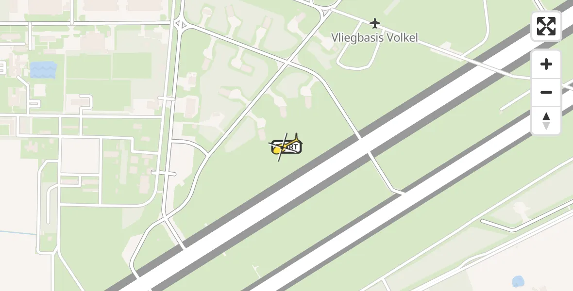 Routekaart van de vlucht: Lifeliner 3 naar Vliegbasis Volkel, Zeelandsedijk