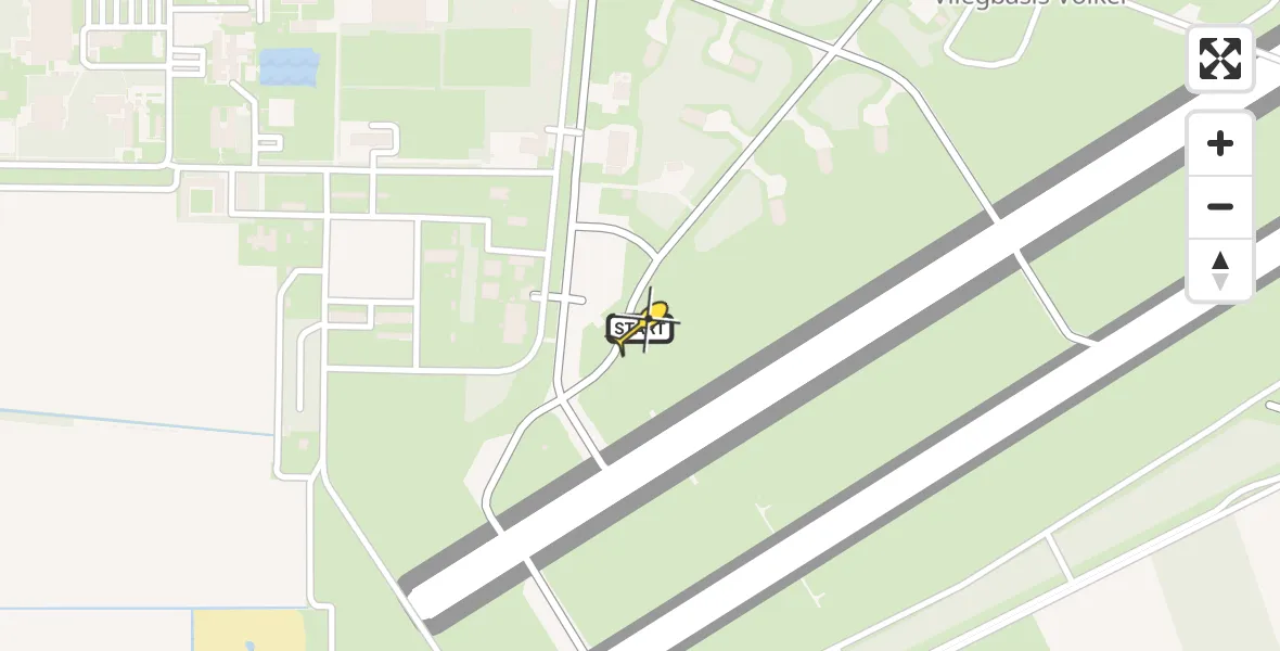 Routekaart van de vlucht: Lifeliner 3 naar Vliegbasis Volkel, Zeelandsedijk