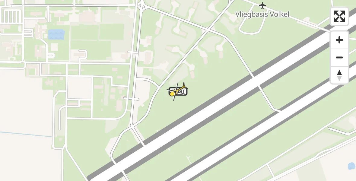Routekaart van de vlucht: Lifeliner 3 naar Vliegbasis Volkel, Zeelandsedijk