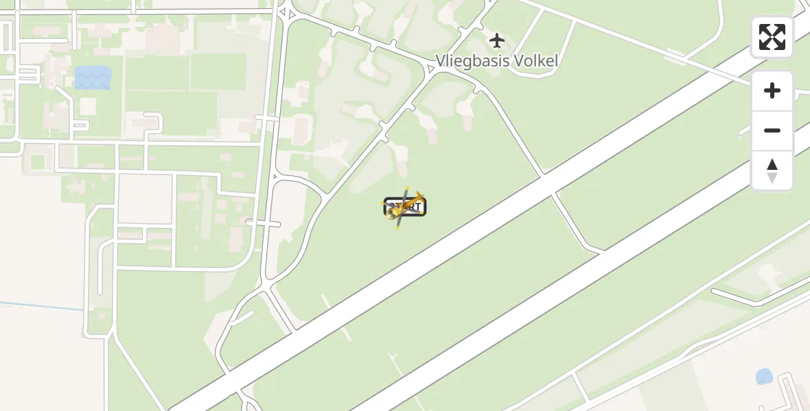 Vluchtroute Traumahelikopter Vliegbasis Volkel - Vliegbasis Volkel, 02 februari 2025, 07:48