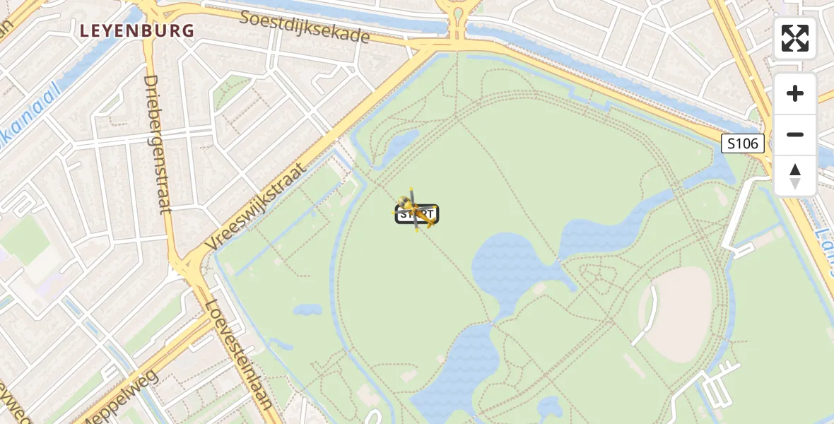 Vluchtroute Traumahelikopter Den Haag - Den Haag, 02 februari 2025, 08:16