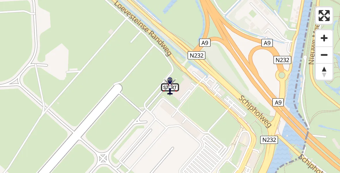 Vluchtroute Politiehelikopter Schiphol - Schiphol, 02 februari 2025, 12:05