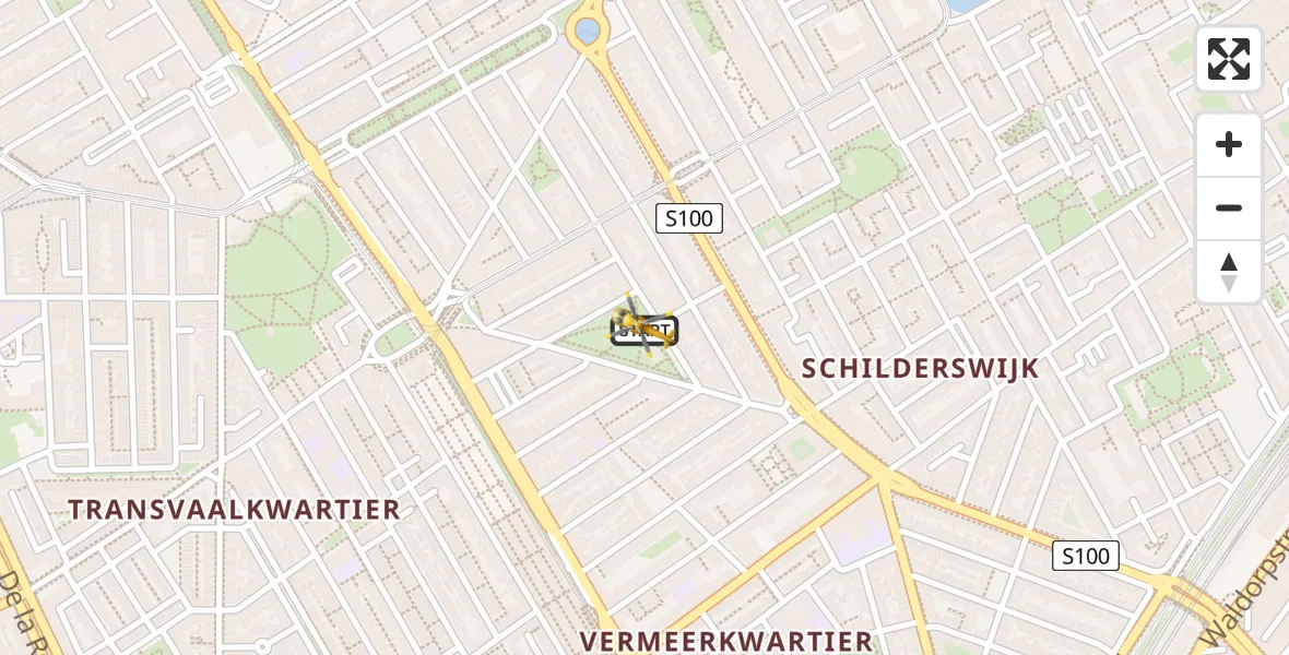 Vluchtroute Traumahelikopter Den Haag - Den Haag, 02 februari 2025, 12:24