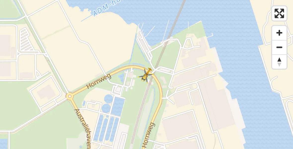 Vluchtroute Traumahelikopter van Amsterdam Heliport naar Amsterdam Heliport