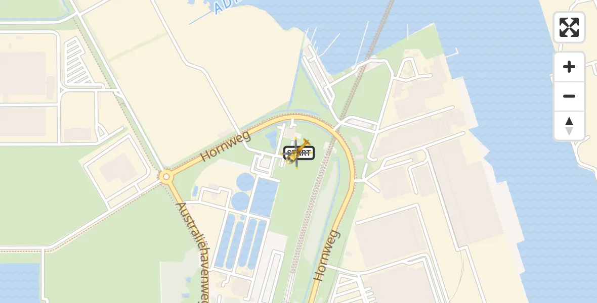 Vluchtroute Traumahelikopter Amsterdam Heliport - Amsterdam Heliport, 02 februari 2025, 15:37