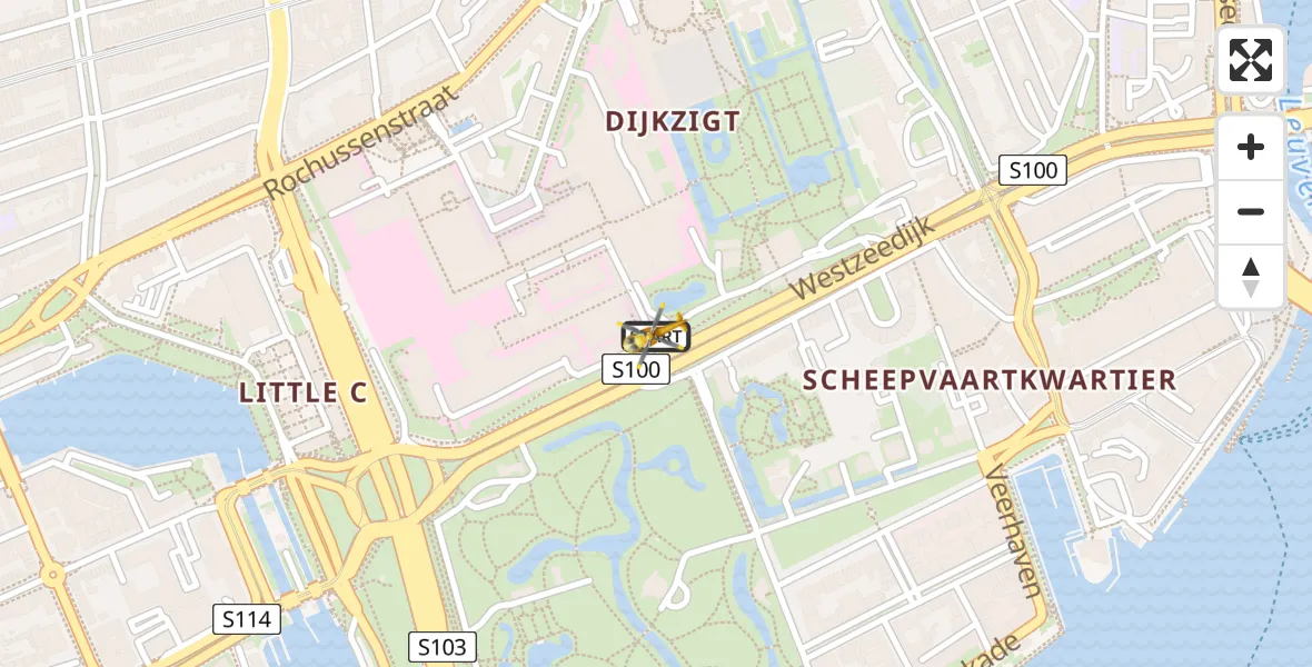 Vluchtroute Traumahelikopter Erasmus MC - Erasmus MC, 02 februari 2025, 17:40