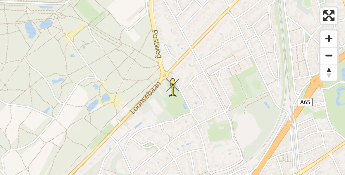 Routekaart van de vlucht: Lifeliner 3 naar Vught