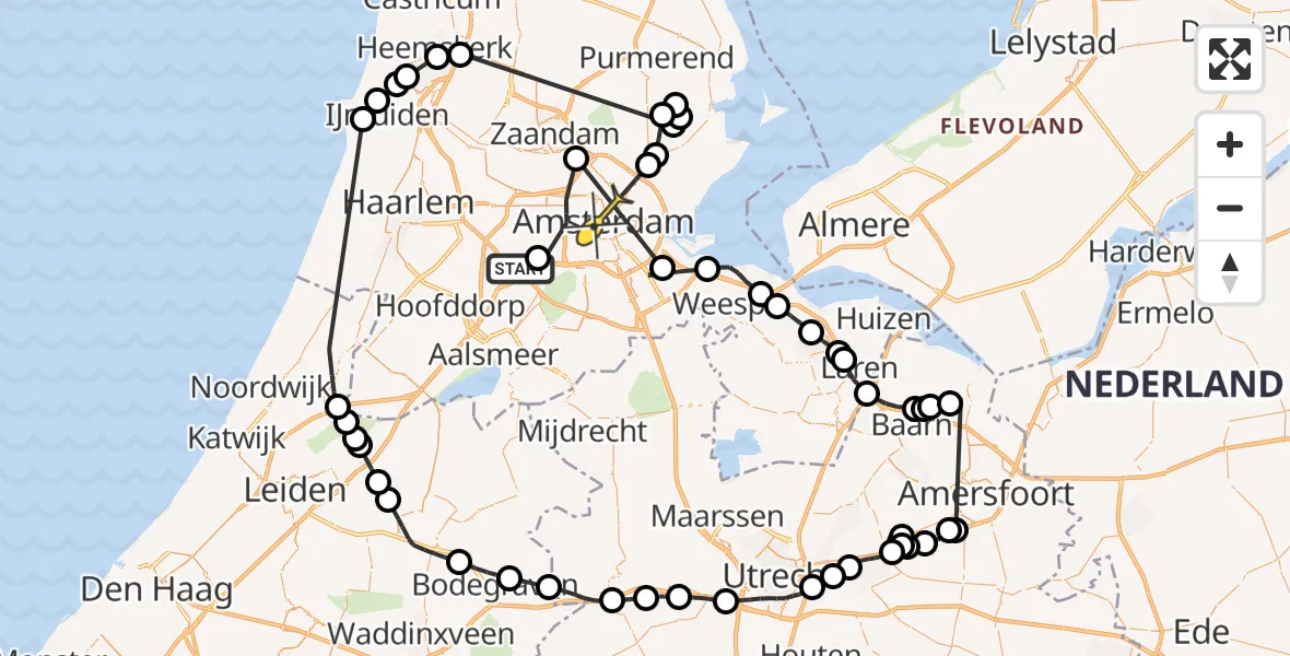 Routekaart van de vlucht: Politieheli naar Amsterdam, Liedekerkeplantsoen