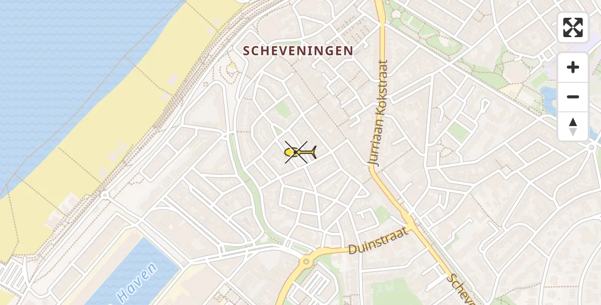 Routekaart van de vlucht: Lifeliner 2 naar Den Haag