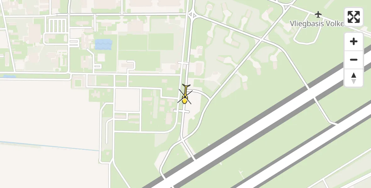 Routekaart van de vlucht: Lifeliner 3 naar Vliegbasis Volkel