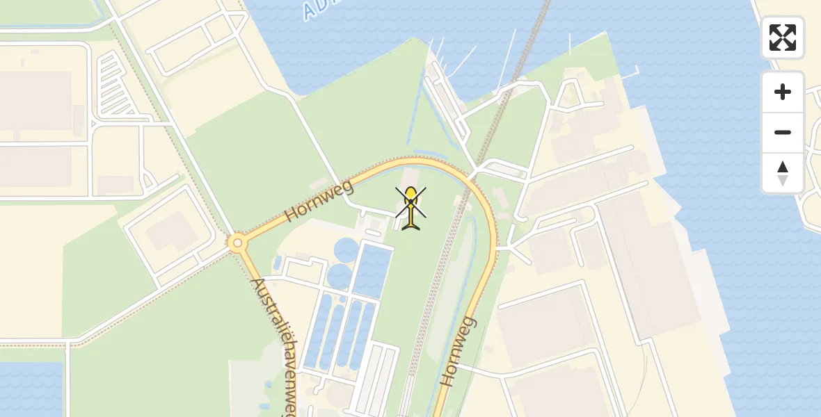 Routekaart van de vlucht: Lifeliner 1 naar Amsterdam Heliport