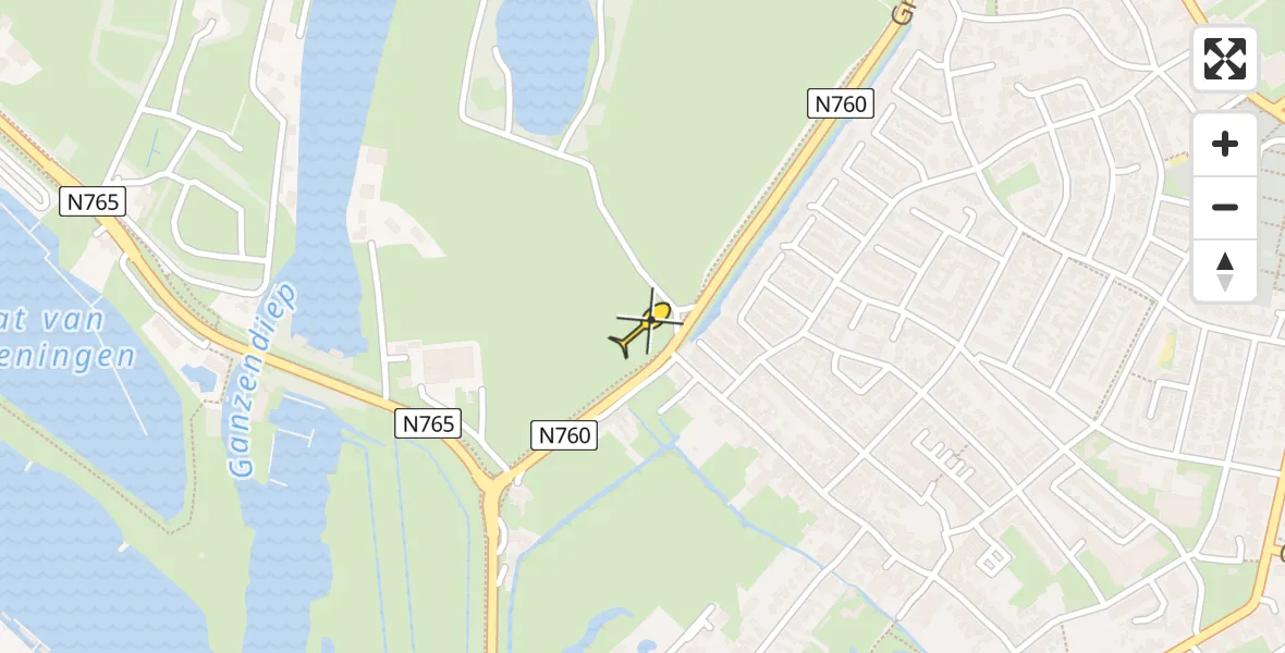 Routekaart van de vlucht: Lifeliner 1 naar IJsselmuiden