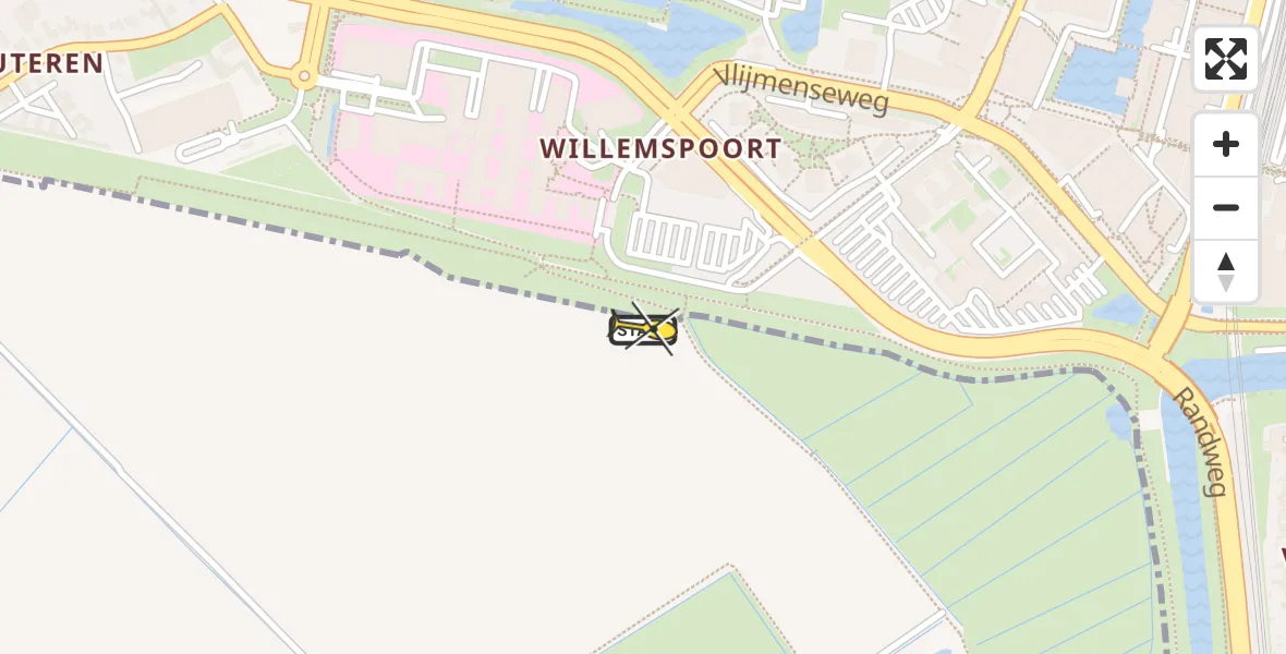 Routekaart van de vlucht: Lifeliner 3 naar Vught, Henri Dunantstraat