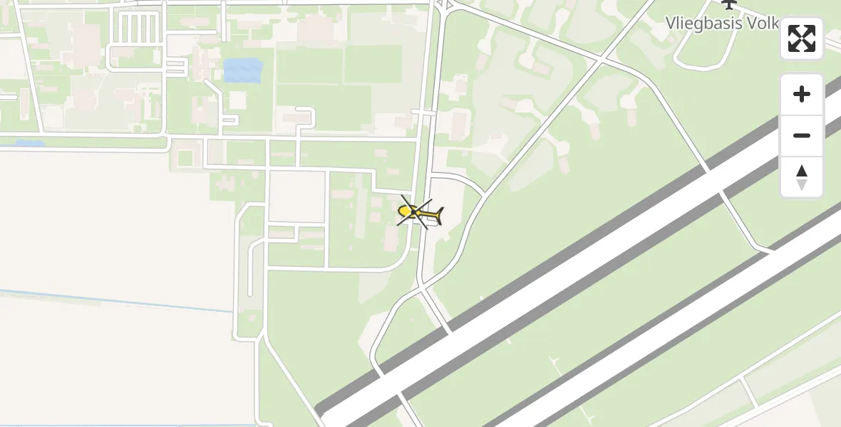 Routekaart van de vlucht: Lifeliner 3 naar Vliegbasis Volkel
