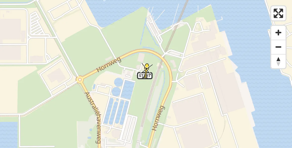 Vluchtroute Traumahelikopter van Amsterdam Heliport naar Amsterdam Heliport