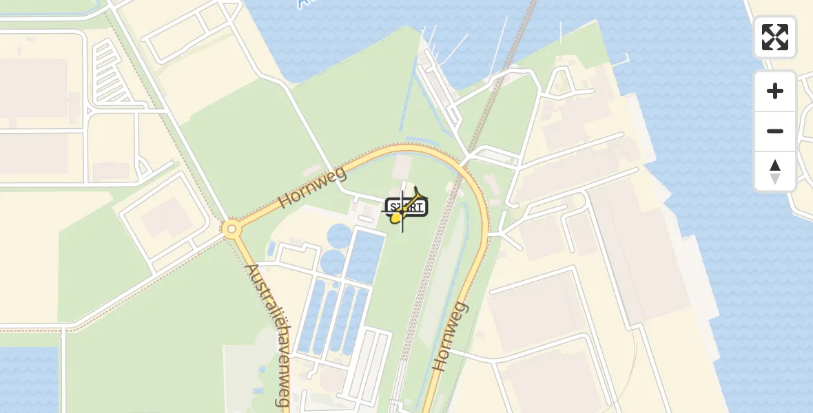 Vluchtroute Traumahelikopter van Amsterdam Heliport naar Amsterdam Heliport