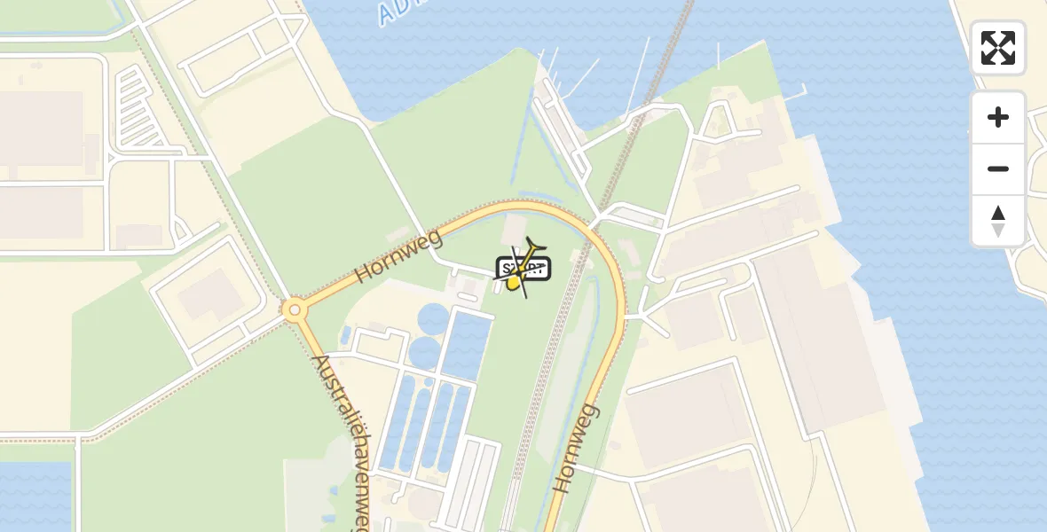 Vluchtroute Traumahelikopter van Amsterdam Heliport naar Amsterdam Heliport