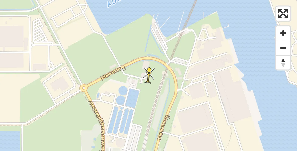 Vluchtroute Traumahelikopter van Amsterdam Heliport naar Amsterdam Heliport