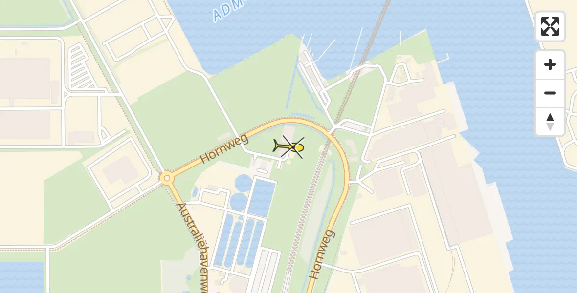 Vluchtroute Traumahelikopter van Amsterdam Heliport naar Amsterdam Heliport