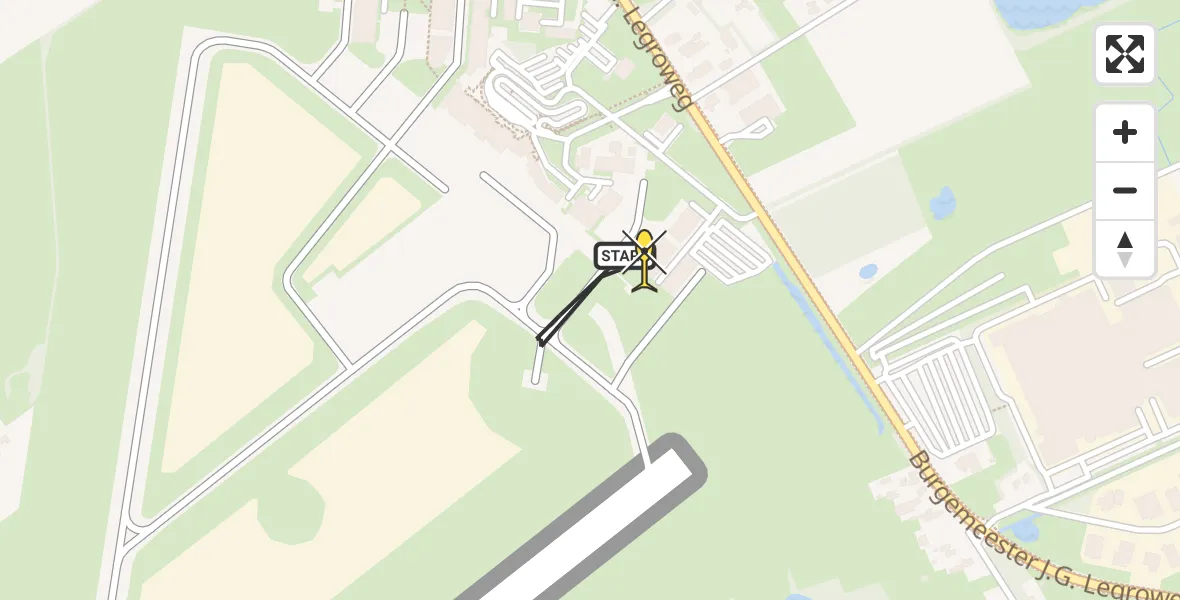 Routekaart van de vlucht: Lifeliner 4 naar Groningen Airport Eelde, Machlaan