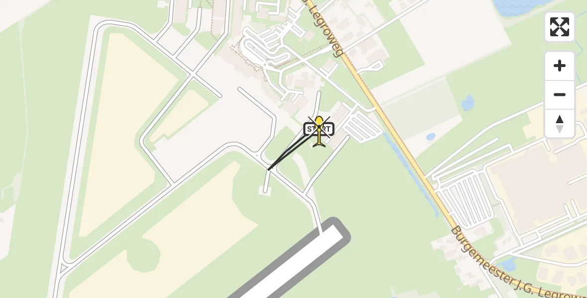 Routekaart van de vlucht: Lifeliner 4 naar Groningen Airport Eelde, Machlaan