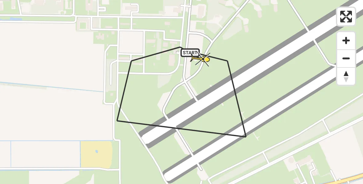 Routekaart van de vlucht: Lifeliner 3 naar Vliegbasis Volkel, Zeelandsedijk